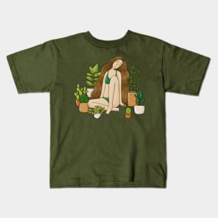 Plant Girl Kids T-Shirt